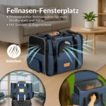 CADOCA® Katzentransportbox Faltbar bis 20kg – Atmungsaktiv mit Schultergurt & Regenschutz – Bild 3