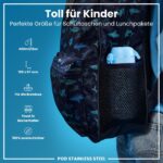 ion8 Kinder Trinkflasche 400ml Edelstahl – Auslaufsicher mit Einhandöffnung – Bild 2