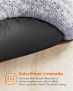 Feandrea Hundebett 60 cm mit langem Plüsch & abnehmbarem Bezug – Donut Kissen für Katzen & kleine Hunde – Bild 7