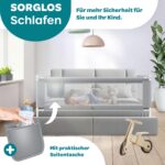 KESSER® Bettschutzgitter 180 cm – Höhenverstellbar & Klappbar mit Mesh-Netz für Kindersicherheit – Bild 6