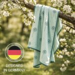 Zamboo Baby Einschlagdecke 80x80 cm Mint – Baumwolle für Babyschale & Kinderwagen – Bild 9
