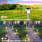 MUSUNIA Solar-Wegeleuchten 6er-Pack – IP65 Edelstahl Gartenleuchten Warmweiss – Bild 3