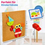 CUBIDI Hammerspiel ab 3 Jahren – Motorik-Spielzeug mit Holzhammer & Korkplatte – Bild 2
