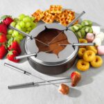 Salter 2-in-1 Raclette-Grill & Fondue-Set, 1400 W – Elektrisches Servier-System für Gäste – Bild 6