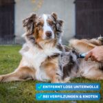 BluePet Unterwollbürste für Hunde & Katzen – Langhaar Fellpflege & Entfilzung – Bild 3
