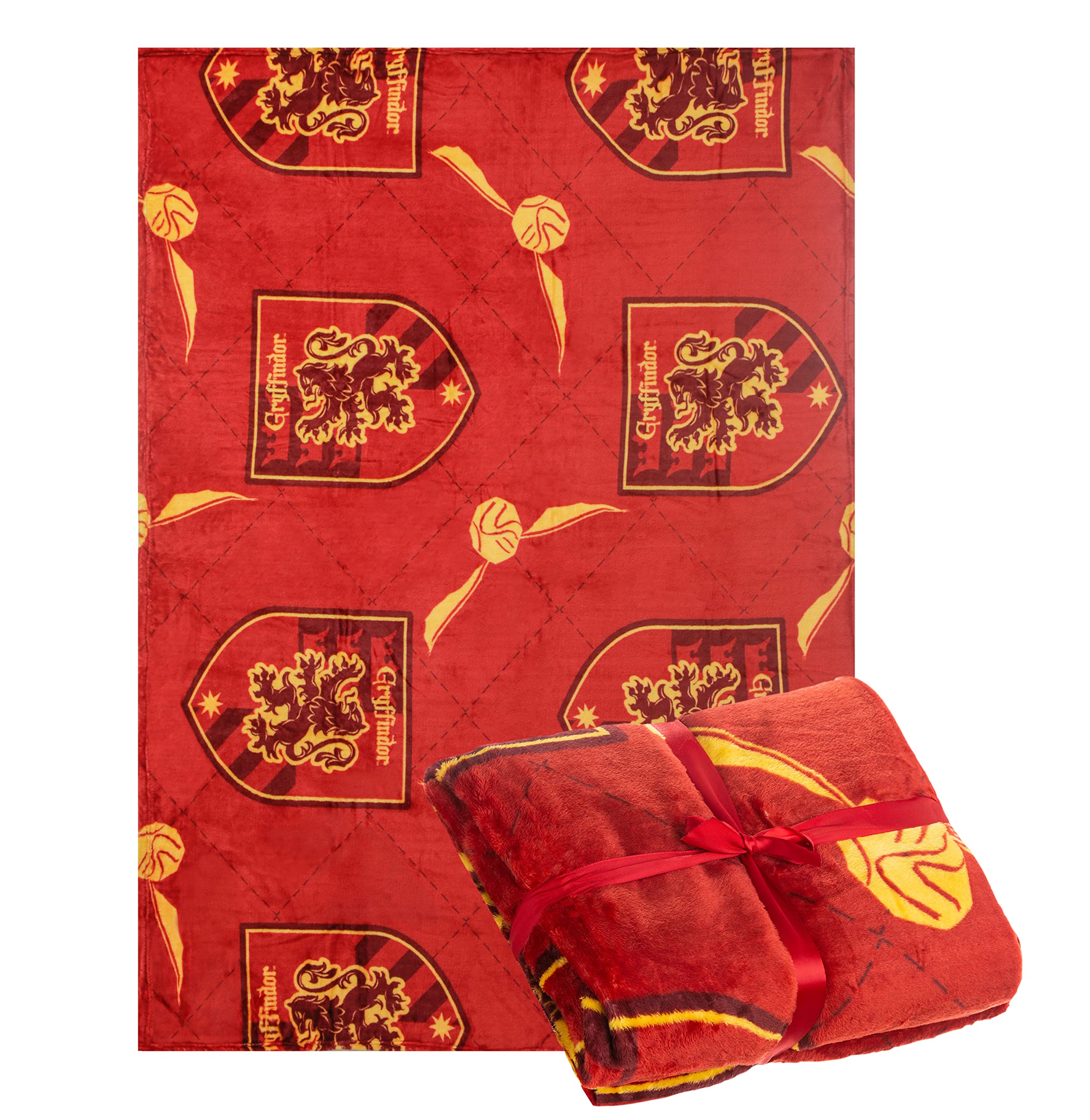 Harry Potter Gryffindor Fleecedecke 120x160 cm – Wärmende Wohndecke mit Quidditch Design