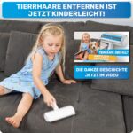 BluePet Tierhaarentferner wiederverwendbar mit Mini Fusselrolle – nachhaltig & waschbar – Bild 4