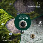 FLUSSLICHT Solar Bodenleuchten 8er-Set Warmweiß – IP65 Gartenbeleuchtung mit Ersatz-Erdspissen – Bild 2