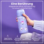 ion8 Kinder Trinkflasche 400ml Edelstahl – Auslaufsicher mit Einhandöffnung – Bild 3