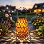 Freekite Handgeflochtene Solar-Laterne – Wetterfeste Gartendeko mit automatischer Dämmerungserkennung
