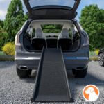 CADOCA® Hunderampe Auto klappbar 156x40cm – Gelenkschonend bis 90kg für alle Hunderassen – Bild 2