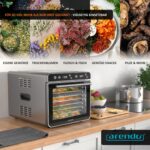 Arendo Dörrautomat Edelstahl 700W – 8 Einlegefächer mit 6700 cm² für Obst & Fleisch – Bild 6