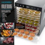 Arendo Dörrautomat Edelstahl 800W mit 10 Tabletts – Professioneller Dehydrator für Obst & Fleisch – Bild 3
