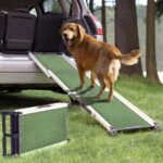 PRIORPET Hunderampe Auto Klappbar – Stabile Einstiegshilfe bis 90kg für grosse Hunde