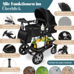 KESSER Loops 4in1 Kombikinderwagen – Komplettset mit Babywanne, Buggy & Autositz – Bild 9