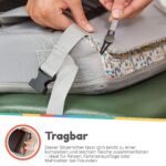 Nuby Faltbare Kindersitzerhöhung mit 3-Punkt-Gurt – Tragbarer Hochstuhl für Reisen ab 6 Monaten – Bild 4