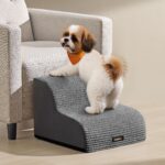 Feandrea 2-Stufen Hundetreppe – Gelenkschonend & rutschfest für kleine Hunde