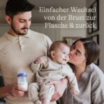 Lansinoh Babyflaschen-Set 240 ml mit NaturalWave Sauger M – 4er Pack für Stillbabys – Bild 3