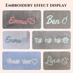 TICBIK Personalisierte Baby-Strickdecke mit Namen – 100x80 cm reine Baumwolle – Bild 3