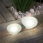 Solar Glas Dekoleuchten 2er Set neutralweiss 4100K – Esotec Gartenbeleuchtung – Bild 3