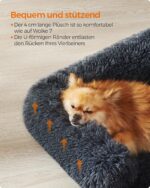 Feandrea FluffyHug Hundebett 80x75 cm mit TPU-Schutz – Plüsch Sofaschutz für mittelgrosse Hunde – Bild 4