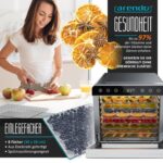 Arendo Dörrautomat Edelstahl 700W mit 8 Tabletts – Obst & Fleisch Trockner 35-85°C – Bild 5