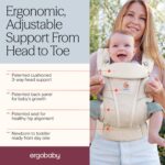 Ergobaby Omni Breeze Babytrage – 4 Tragepositionen ab Geburt bis 20kg, Onyx Black – Bild 4
