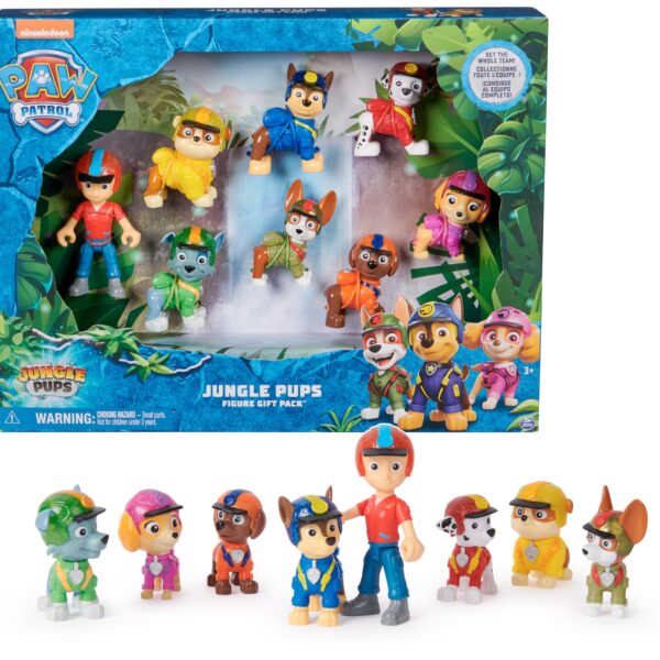 PAW Patrol Jungle Pups Spielfiguren-Set mit 8 Charakteren – Sammelfiguren für Kinder ab 3 Jahren