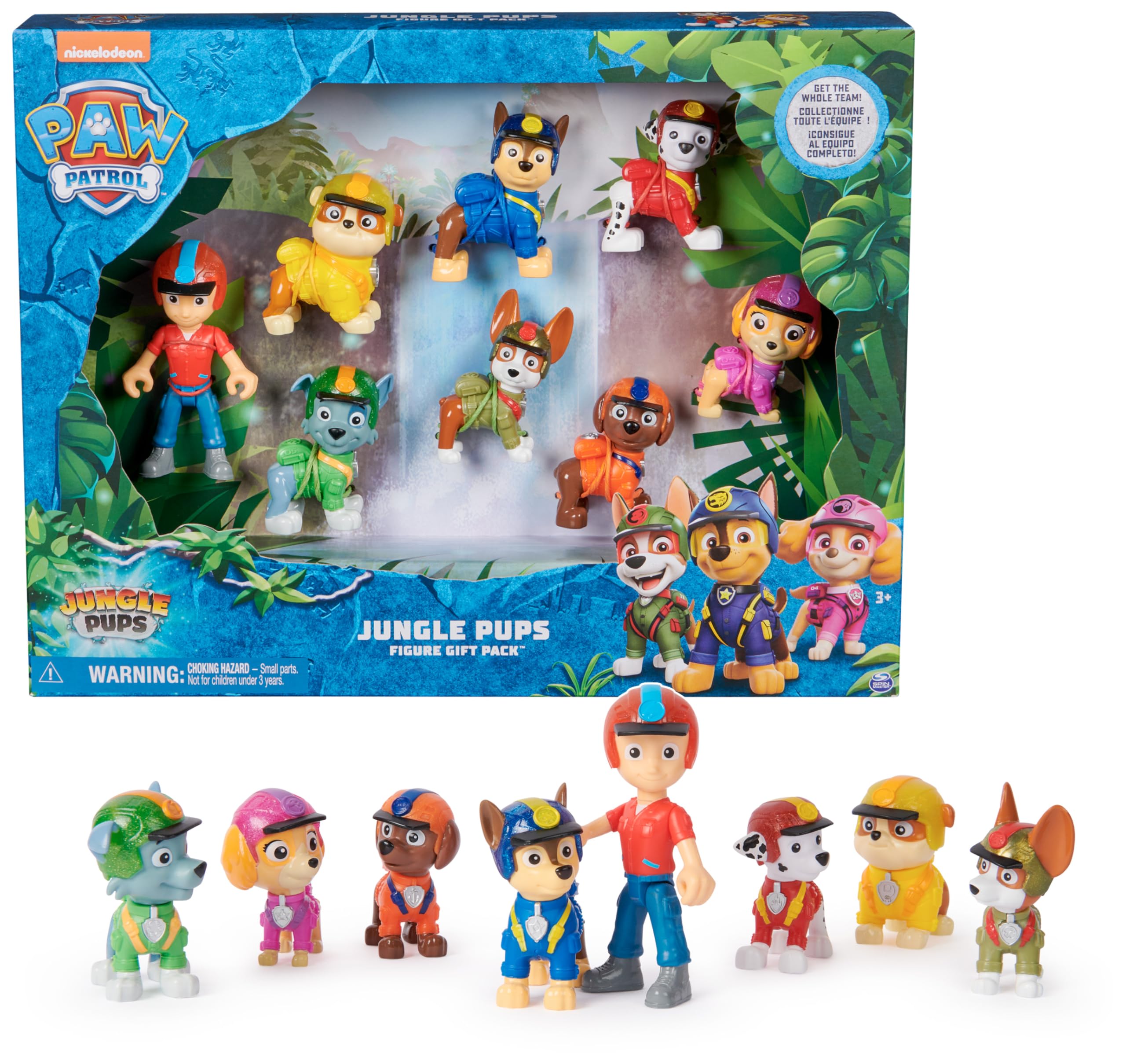 PAW Patrol Jungle Pups Spielfiguren-Set mit 8 Charakteren – Sammelfiguren für Kinder ab 3 Jahren