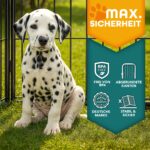 TRESKO® Welpenlaufstall 80 cm – 8-teilig faltbar mit Tür & Erdankern für Hunde & Kleintiere – Bild 7