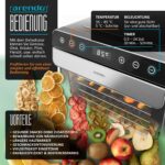 Arendo Dörrautomat Edelstahl 700W mit 8 Tabletts – Obst & Fleisch Trockner 35-85°C – Bild 4