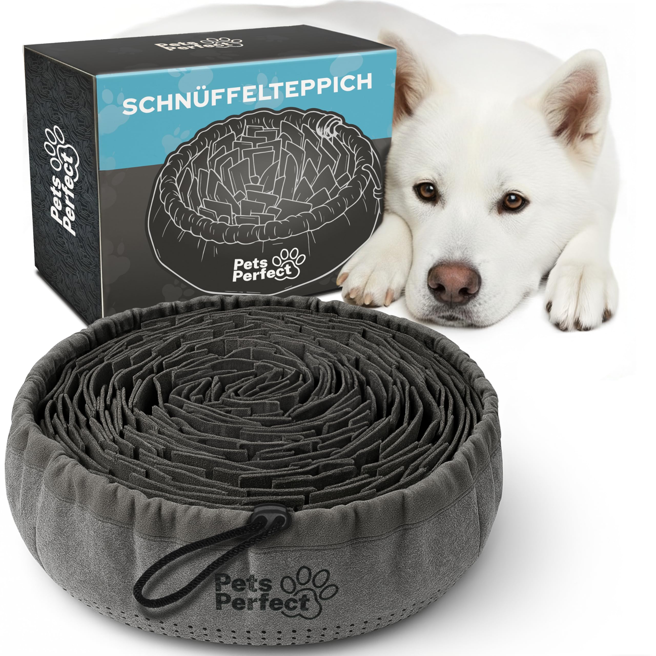 Pets Perfect® Schnüffelteppich Hund – Intelligenzspielzeug mit Filz & Silikonnoppen