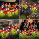 Qoosea Solar-Blumenleuchte mit Schmetterling – 2er Set Gartenleuchten IP65 – Bild 7
