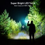 Blukar LED Taschenlampe Aufladbar 2er-Set – Superhelle Zoombar Torch mit 4 Modi für Outdoor – Bild 2
