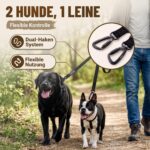 KURI PAI Hundeleine 3m verstellbar für grosse Hunde – Freihandleine mit Aluminium-Karabinern – Bild 5