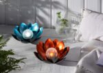 Dehner Solarleuchte Lotus Ø 27.5 cm – Elegante Solar-Deko mit automatischer Beleuchtung – Bild 2