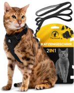 Tierhood Katzengeschirr mit Leine Grösse S – Leichte Version 2024 mit Reflektoren