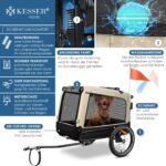 KESSER Boxer 3-in-1 Hundeanhänger – Hundebuggy & Fahrradanhänger 240L für kleine bis mittlere Hunde – Bild 3