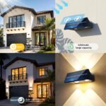 sununiny Solar-Wandleuchte 4er Set – 9 Farben, 11 Modi, IP65 wasserdicht für Garten & Terrasse – Bild 7
