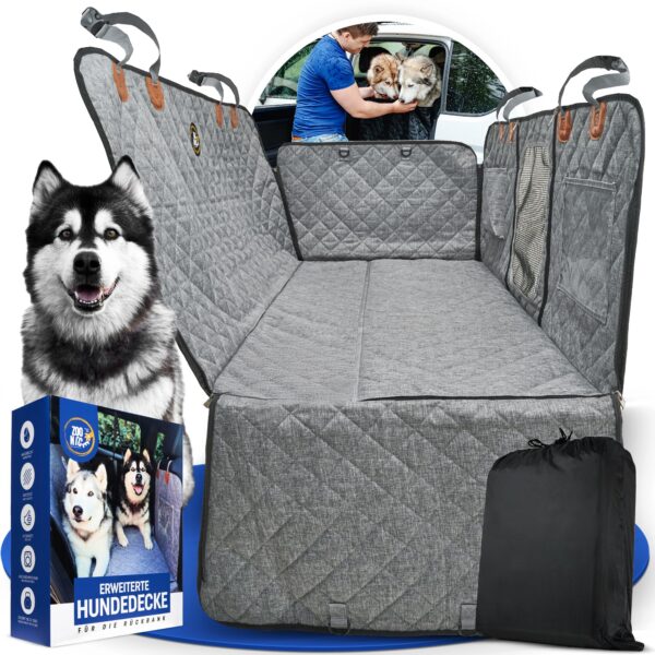 ZooNice Hundedecke Auto Rückbank mit Hartboden – XL-Liegefläche & Sichtfenster für SUV