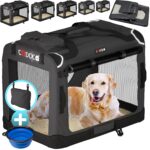 CADOCA® Hundebox XXL 90x60x66cm – Faltbare Transportbox mit Liegedecke für Hunde & Katzen
