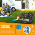 TRESKO Hundebox M 61x42x42cm faltbar mit Leckmatte – Sichere Transportbox für Auto & Zuhause – Bild 7