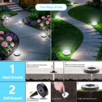 iBaycon Solar Bodenleuchten 12er Set – IP65 Gartenbeleuchtung mit 8 LED & Automatik – Bild 4