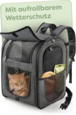 Knupis Katzenrucksack & Hunderucksack bis 7 kg – Wetterschutz & Ausbruchsicher