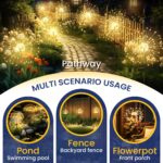 GIGALUMI 4er Set Solarleuchten mit 120 LEDs – Feuerwerk Gartendeko für Balkon & Terrasse – Bild 5