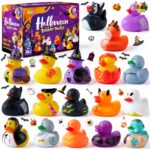 JOYIN 18er Set Halloween Gummienten – Quietscheenten für Bad & Sammler