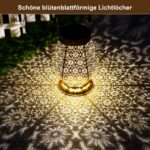 2er Set OUILA LED Solarlaterne – IP65 Wasserdicht Gartendeko für Balkon & Terrasse – Bild 6