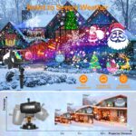 MOSSNDAR LED Projektor mit 12 Folien & Ozeanwellen-Effekt – Wasserdichte Outdoor Deko mit Fernbedienung – Bild 3