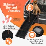 CADOCA® Hunderampe Auto klappbar 156x40cm – Gelenkschonend bis 90kg für alle Hunderassen – Bild 4
