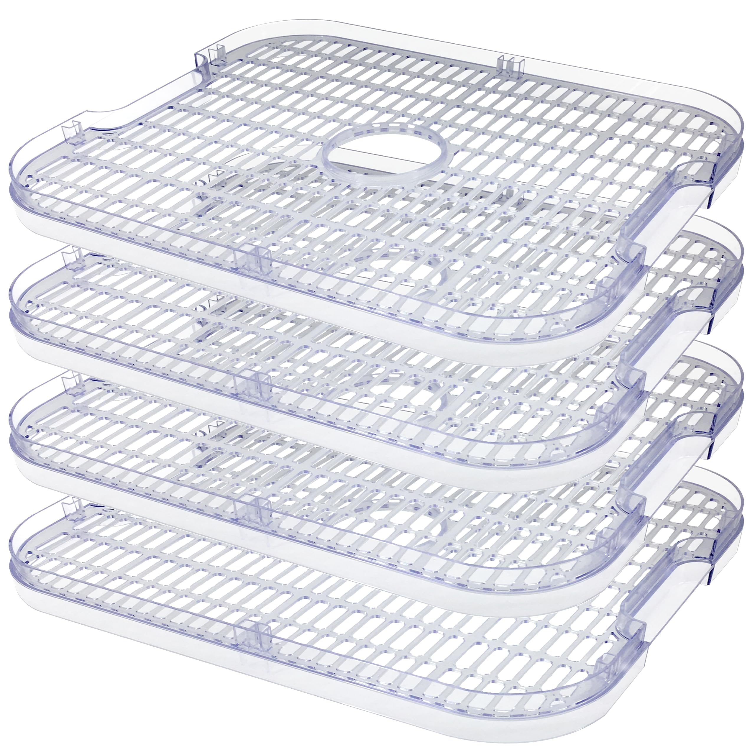 4er Set Dörrsiebe für YOER VitaSave FD01S – Transparente Trocknungsebenen für Obst, Gemüse & Kräuter